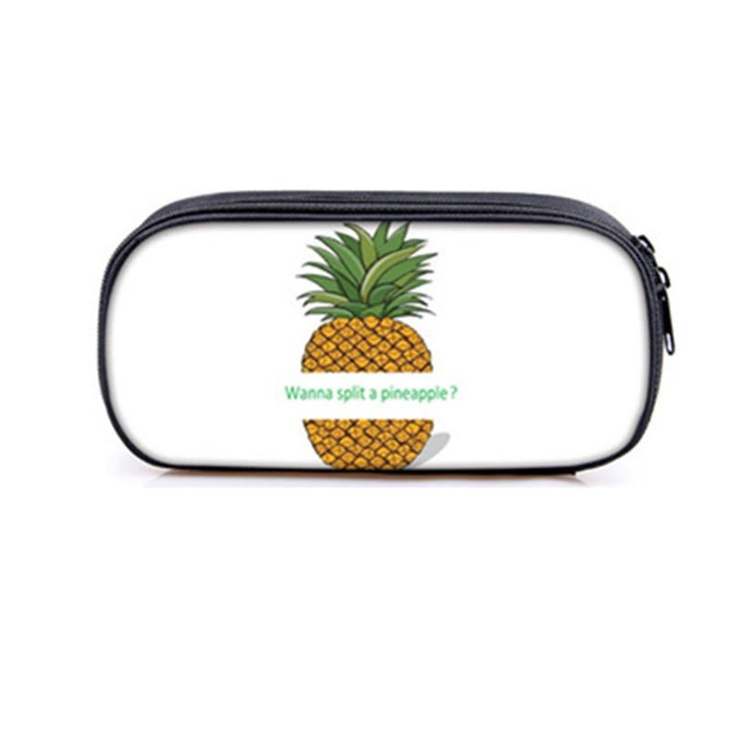 Kawaii Fruit Watermelon Pineapple School Pencil Case Student Cute Pen Bag Box Stationery Organizer School Supply for Boys Girls
