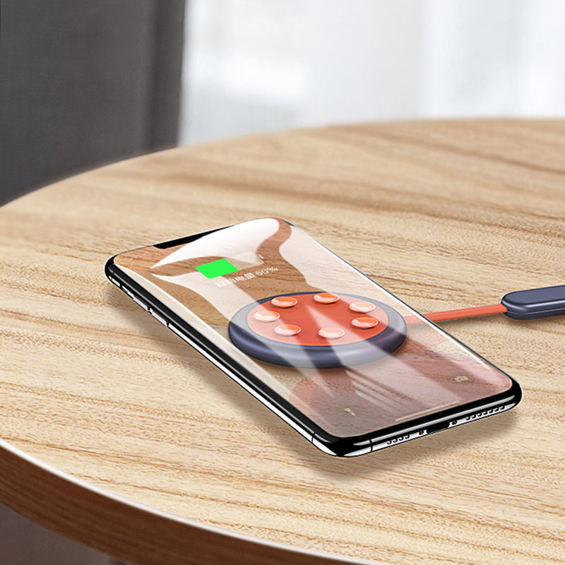 ROCK 15W 10W 7.5W 5W Double-sided Indicator Light Fast Charging Pad Suction Cup Wireless Charger For iPhone XS Max Huawei P30 Pro Mate 20 Pro Xiaomi Mi9 MIX 2S S10 S10+