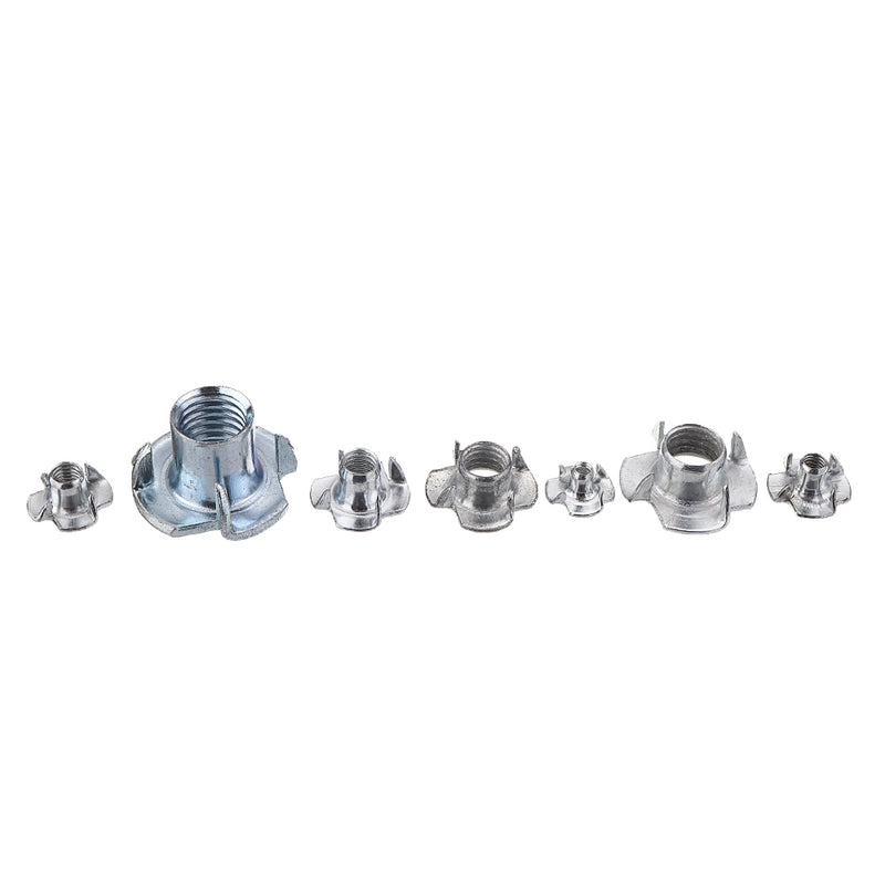 50Pcs Suleve CSTN2 Four Prong T Nut Insert Carbon Steel Zinc Plated For Wood M3/M4/M5/M6/M8/M10/M12