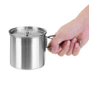 500ml Stainless Steel Cooking Pot Foldable Portable Camping Picnic BBQ Cooking Tool