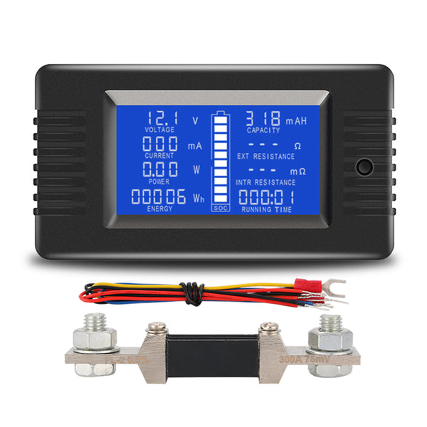 PZEM-015 Battery Tester DC Voltage Current Power Capacity Internal And External Resistance Residual Electricity Meter With 300A Shunt