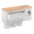 Wall Mount Adsorption Toothbrush Holder Inverted Cups with Toothpaste Squeezer