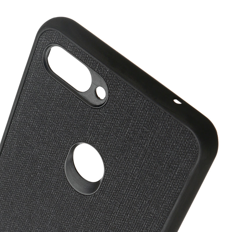 Bakeey Fabric PC+PU Leather Back + Soft TPU Bumper Protective Case for Xiaomi Mi 8 Lite 6.26 inch