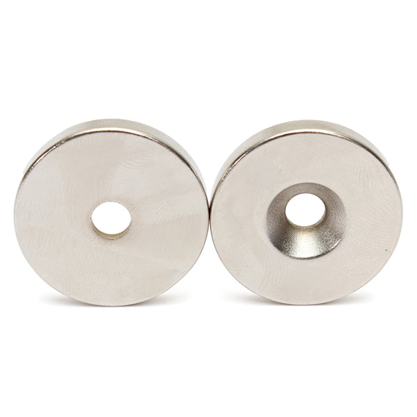 2pcs N35 30mm x 5mm Strong Countersunk Magnets 5mm Hole Rare Earth Neodymium Magnets