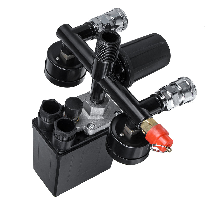 220V/380V Air Compressor Pressure Switch Air Valve Manifold Compressor Control Regulator Gauges