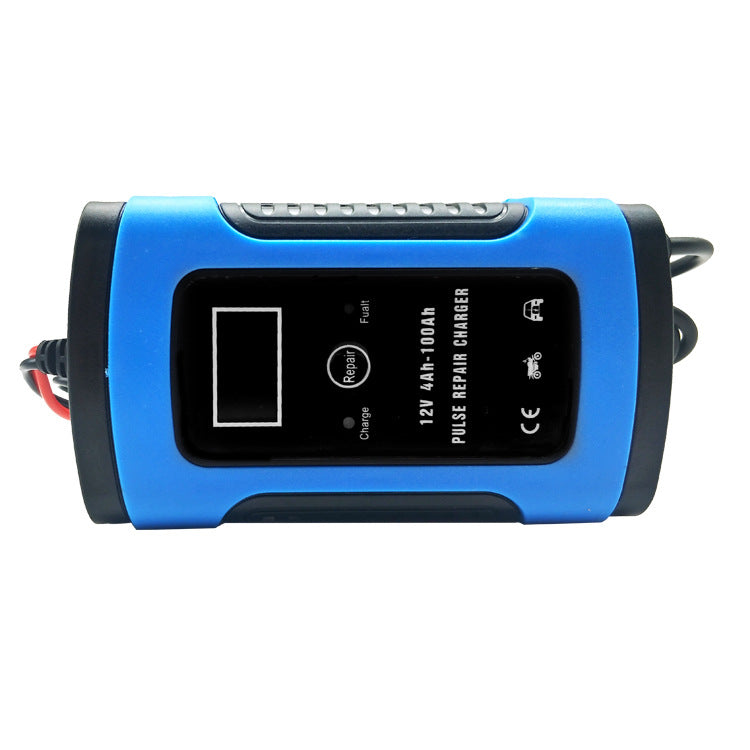 Enusic 12V 6A Blue Pulse Repair LCD Battery Charger For Car Motorcycle Lead Acid Battery Agm Gel Wet