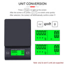 Multifunctional Hand Coffee Scale with Timer Temperature Probe Digital Kitchen Scale LCD Electronic Scale