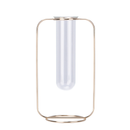 Hydroponic Plants Flower Wrought Iron Vase Decoration Transparent Glass Test Tube Hydroponic Dried Flower Stand