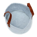 Grey Felt Storage Baskets Bin with Handle Bedroom Closet Clothing Toy Storage