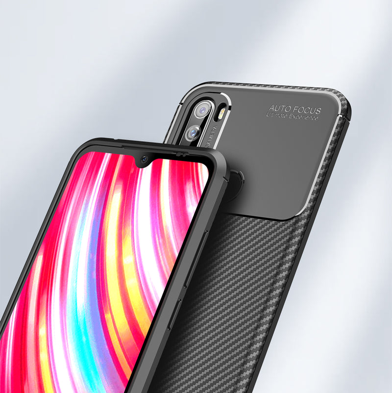 For Xiaomi Redmi Note 8T Case Bakeey Luxury Carbon Fiber Shockproof Silicone Protective Case