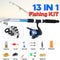 ZANLURE 13pcs/set 5.2:1 BB Fishing Rod Reel Combo