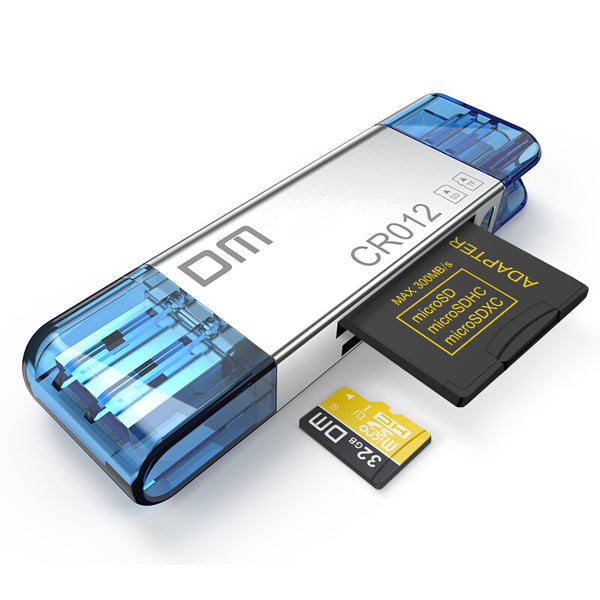 DM CR012 2-In-1 Type-C USB 3.0 to SD TF OTG Card Reader for Desktop PC Computer Phones