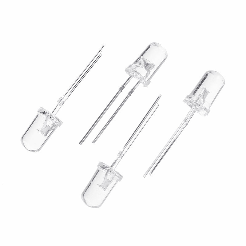 500pcs 5mm Round Purple UV LED Diode Super Bright Water Clear LED Light Lamp Purple Color