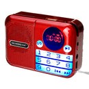 Portable FM Radio 70-108MHZ Power off Memory Digital Display TF Card USB Music Player Speaker