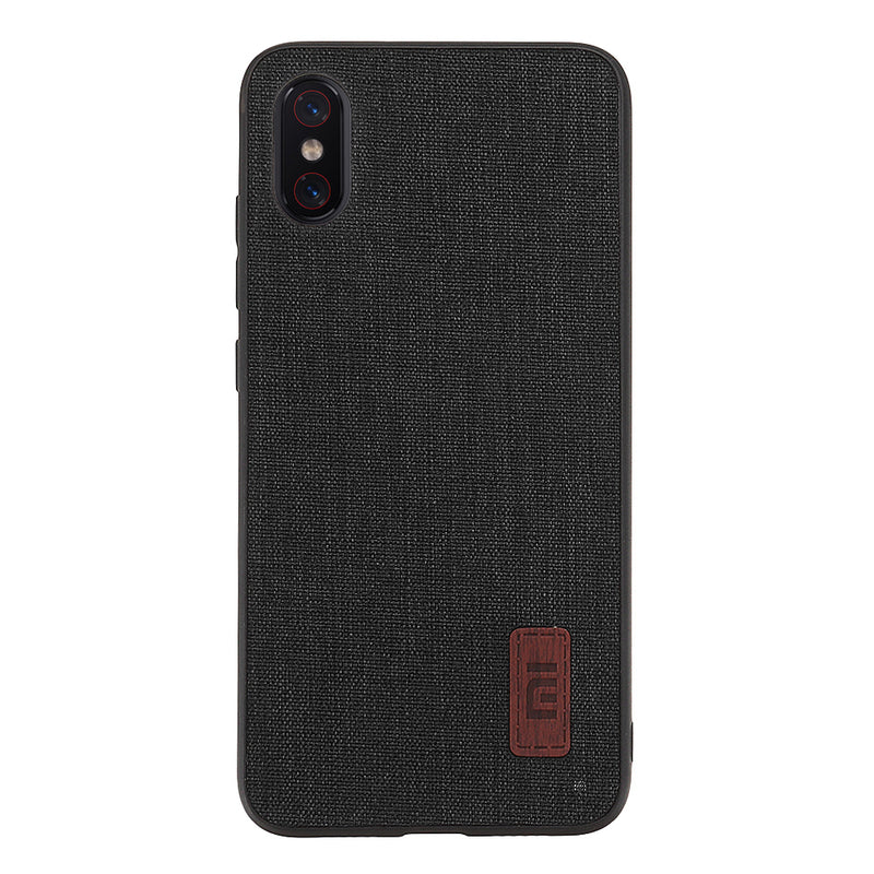 Bakeey Luxury Fabric Splice Soft Silicone Edge Shockproof Protective Case For Xiaomi Mi8 Pro / Xiaomi Mi8 Explorer Edition