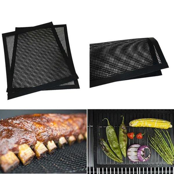 BBQ Mat BBQ Grill Mesh Teflon Non-Stick Heat Resistance Improve Thermal Conductivity Mats BBQ Mat