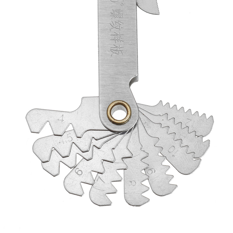 20PC Blades Metric 55/60 Screw Pitch Thread Measuring Gauge Dual Gage Tool