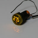 3pcs 22mm AC 50-380V Thermometer Indicator Yellow Light LED Digital Display Temperature Measuring Induction Ranging -20-199