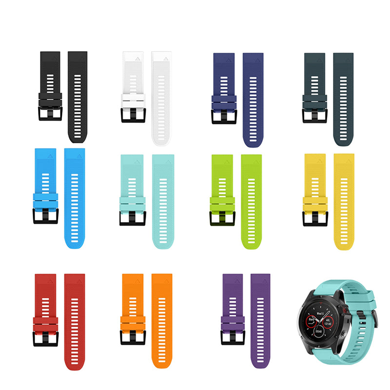 26mm Silicone Replacement Strap Watch Band for Garmin Fenix 3/Fenix 3 HR/Fenix 5x