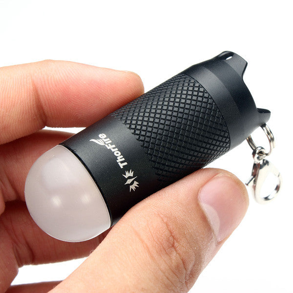 New ThorFire KL02 Pocket Rotate Switch LED Mini Keychain Flashlight CR123A