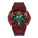 SANDA 757 Calendar Luminous Display Fashion Design Children Watch Dual Display Digital Watch for Kids