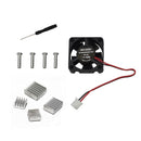 Black Aluminum Alloy Case Protective Shell Metal Enclosure + Black/Sliver Heatsink + Cooling Fan DIY Kit For Raspberry Pi 4
