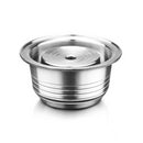 Stainless Steel Refillable Coffee Capsule Cup Reusable Coffee Pods w/ Pods Holder Spoon Brush for Vertuolline GCA1/Delonghi ENV135 Coffee Machine