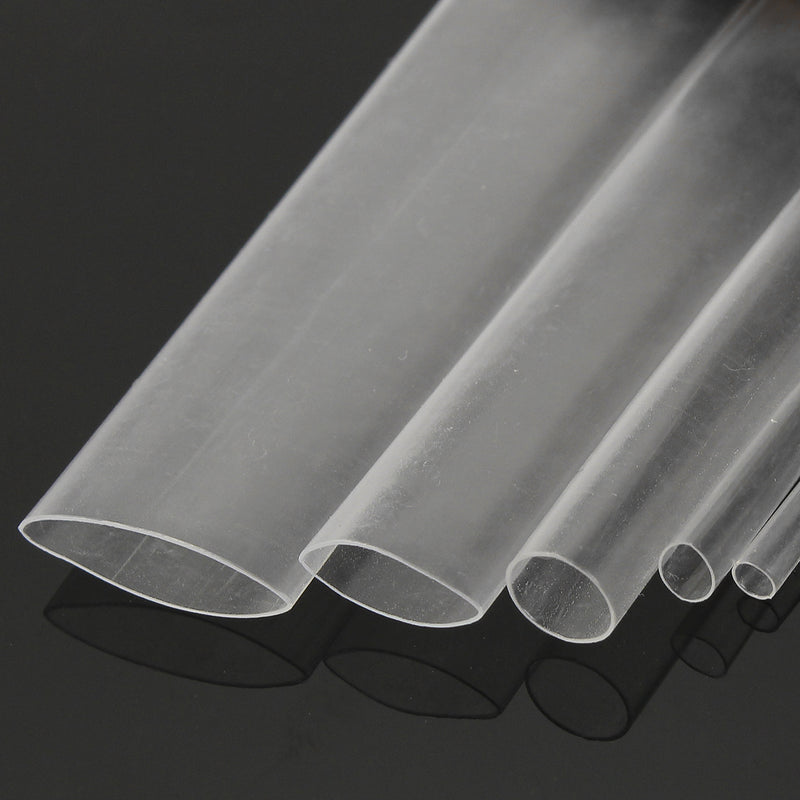 5M/16FT Clear Transparent Heat Shrink Tube Wire Cable Sleeving Wrap For Phone