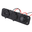 QC3.0 Dual USB Charger Voltmeter 12V Lighter Socket Splitter Power Button Switch For Car Motorcycle Boat Truck