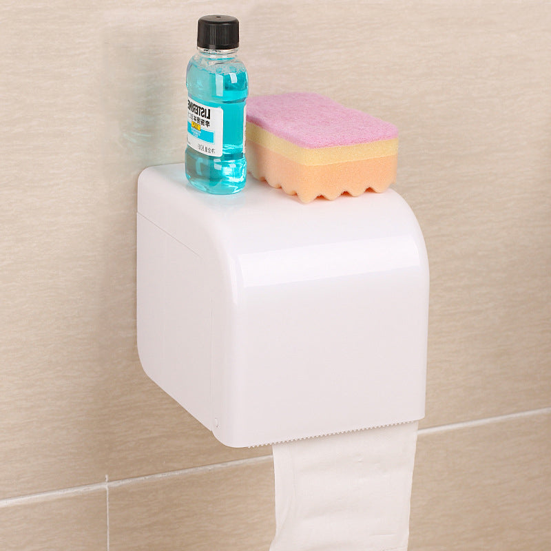 Plastic Seamless Sucker Cup Paper Rack Comprehensive Waterproof Tissue Box Holder