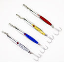 ZANLURE 4PCS 21g 78mm Hard Bait Mixed Colors Metal Fishing Lures Spoon Bait Set Lures