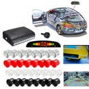 4 Front & 4 Rear Car Parking Sensor LCD Display Monitor Reverse View Buzzer Alarm Detector System