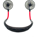 Hanging USB Rechargeable Dual Fan Mini Air Cooler Personal Fan Hands-Free Neck Band Summer Fan Portable