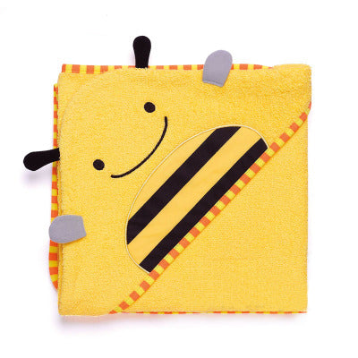 Children Infant Baby Bath Towel Cotton Hooded Cartoon Bathrobe Strong Water Absorption