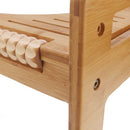 Adjustable Foot Pegs Massager Wooden Bamboo Non Slip Toilet Stool Bathroom Step Stool Bamboo for Relieves Bloating