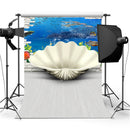 3x5FT 5x7FT Vinyl Sea Fish Shell Wall Photography Backdrop Background Studio Prop