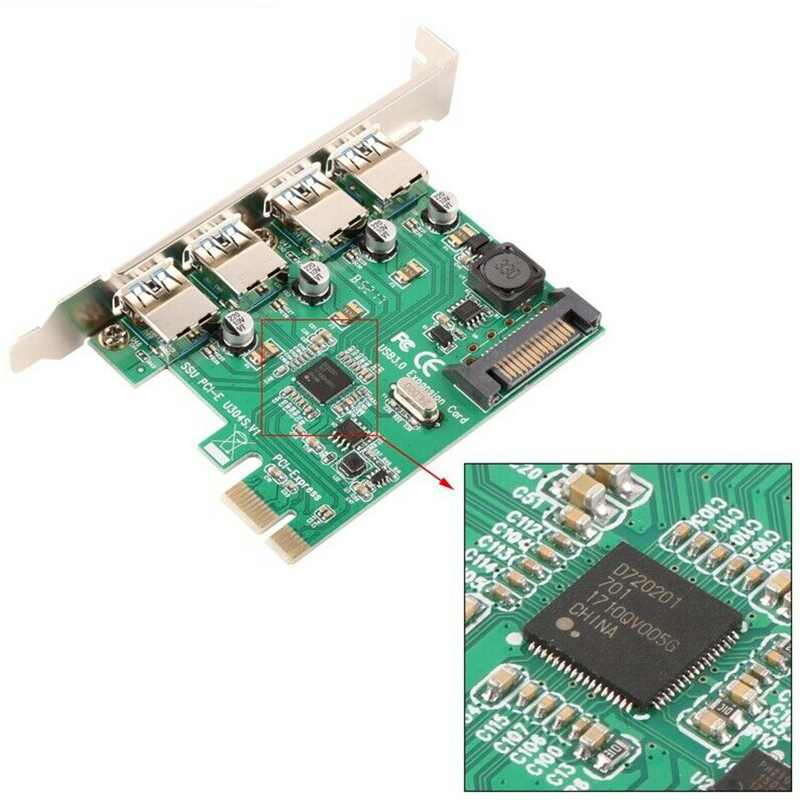 SSU N04S PCI-E to USB3.0 Expansion Card Comes with Four Standard USB3.0 Interfaces for Desktop Computer
