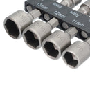 9pcs 1/4 Inch Hex Shank Power Nut Driver Drill Bit Set 5-13mm Socket Wrench