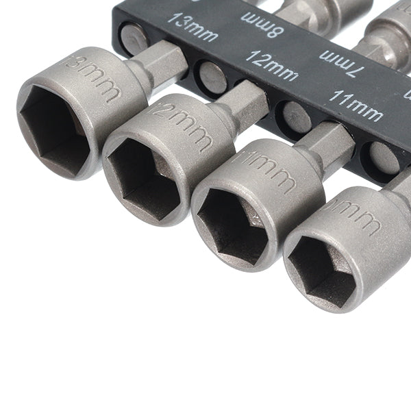 9pcs 1/4 Inch Hex Shank Power Nut Driver Drill Bit Set 5-13mm Socket Wrench