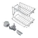 2 Layers Drain Rack Kitchen Sink Faucet Sponge Soap Cloth Storage Drying Holder