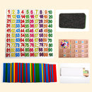 Kids Math Counting Educational Toys Learning Number Sticks Blackboard Wooden