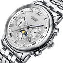 Aesop 9016G Full Steel Automatic Mechanical Watch 3ATM Waterproof Calendar Men Watch
