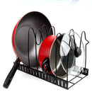 8 Layers Pot Organizer Rack Cabinet Storage Rack Lid Pan Holder Kitchen Countertop