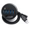 Mount In Desk Powered 4 Port USB 3.0 HUB Charging Adapter Cable Organizer