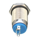 Silver 12mm LED Metal Push Button Latching Switch 4Pin Waterproof Push Button Switch