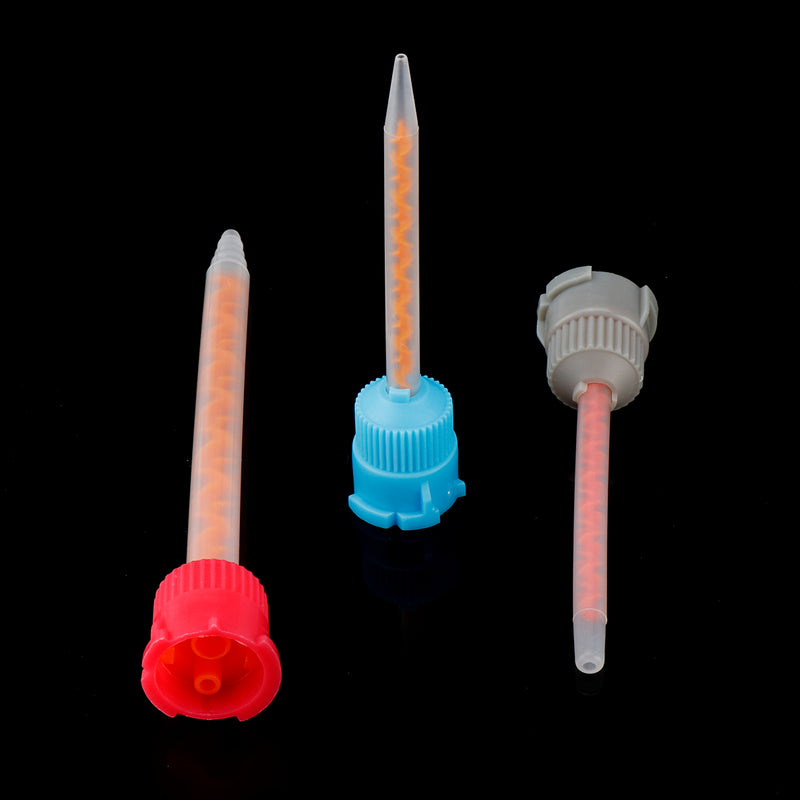 50ml 10:1 AB Glue Tube Dual Glue Cartridge Pointed Flat Screw Head Mixing Tube for Industrial Glue Applicator