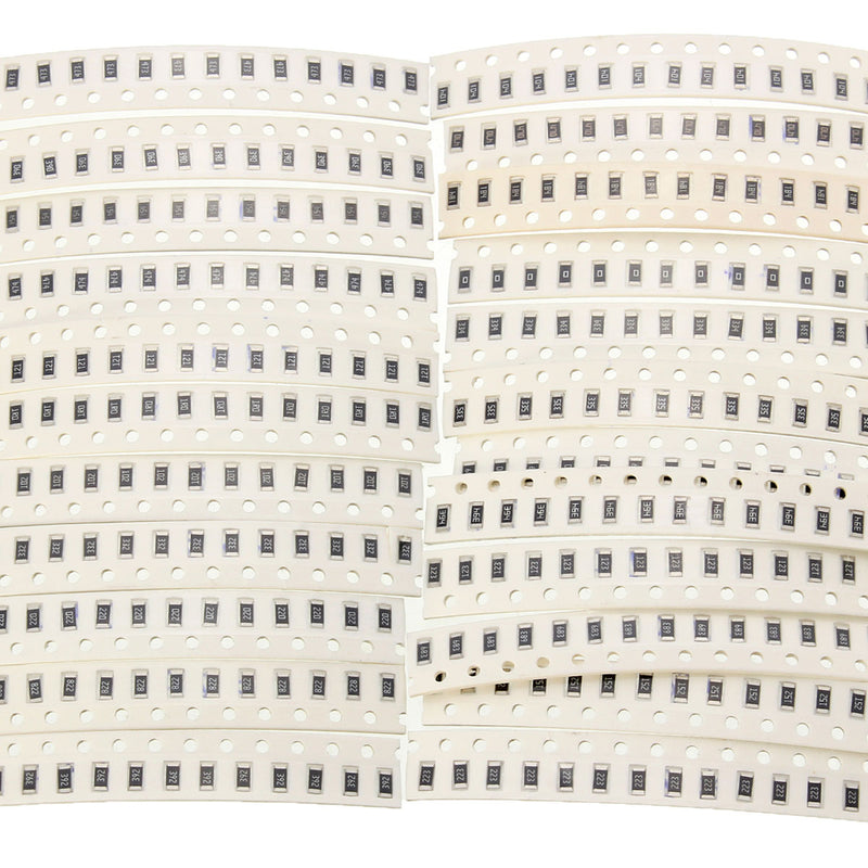 1150Pcs SMD 1206 (0-10M) 50 Value Resistor + (2.2pf-1uf) 40 Value Capacitor