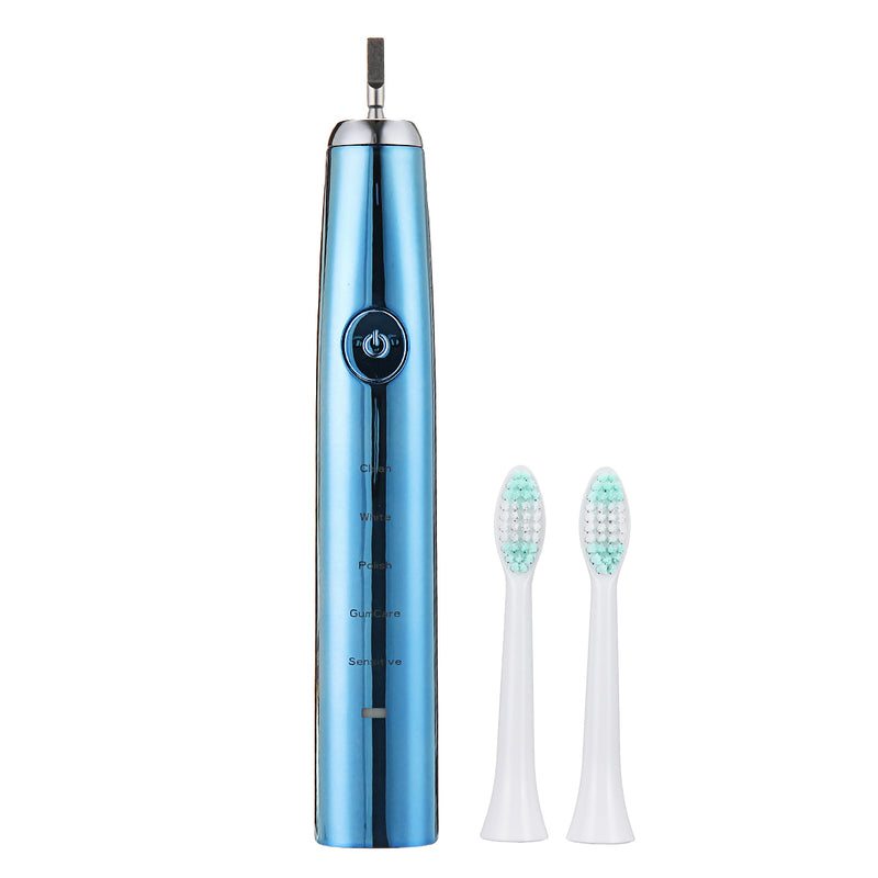 ED8000 Sonic Electric Toothbrush Waterproof IPx7 USB 5 Brush Modes with 2 Toothbrush Head