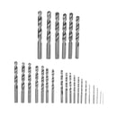 25pcs 1-13mm Straight Shank High Speed Stainless Steel Twist Drill Bit Tool Kit