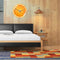 Loskii CC093 Creative Orange Wall Clock Mute Wall Clock Quartz Wall Clock For Home Office Decorations